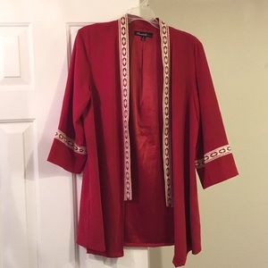 Red beautifully couture kimono cardigan M